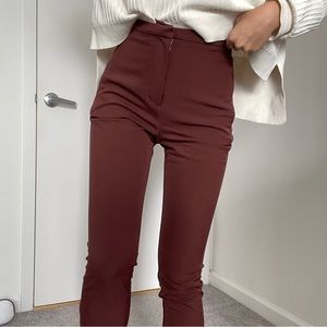 ARITZIA WILFRED red high waisted pants